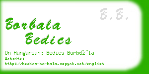 borbala bedics business card